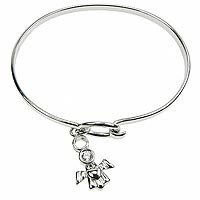 Sterling Silver Guardian Angel Bangle