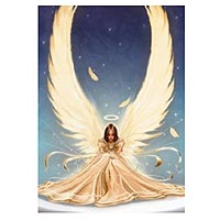Purity Angel Blank Greetings Card