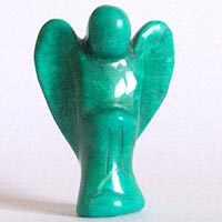 Malachite Howlite Angel, 30mm