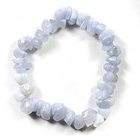 Blue Lace Agate Crystal Power Chip Bracelet