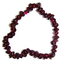 Garnet Crystal Power Chip Bracelet