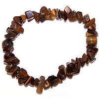 Gold Tigers Eye Crystal Power Chip Bracelet