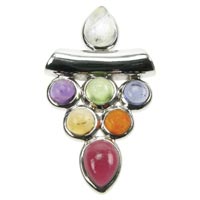Sterling Silver Chakra Flame Pendant