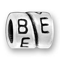 Sterling Silver Charm Bead - Believe