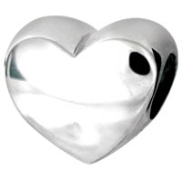 Sterling Silver Heart Charm Bead