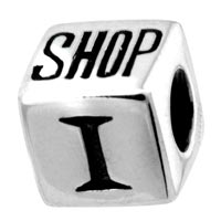 Sterling Silver I Love To Shop Charm Bead
