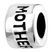 Sterling Silver Mother Charm Link Bead
