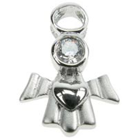 Sterling Silver Angel of Love Pendant with CZ