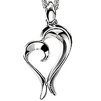 Sterling Silver Curvy Heart Pendant