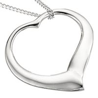 Sterling Silver Floating Heart Pendant
