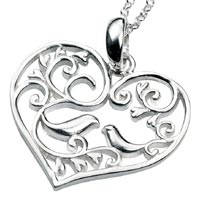 Sterling Silver Lovebirds Pendant 