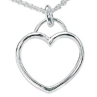 Sterling Silver Open Heart Pendant