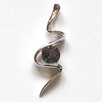 Sterling Silver Mystic Quartz Serpent Pendant