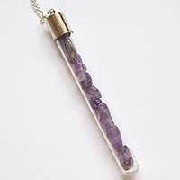 Amethyst Cylinder Dowsing Pendulum