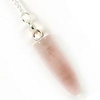 Rose Quartz Dowsing Pendulum [Silver Plated]