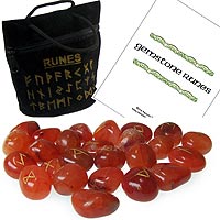 Carnelian Engraved Rune Stones