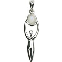 Sterling Silver Full Moon Goddess Pendant