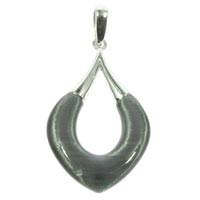 Sterling Silver Cat's Eye Loop Pendant
