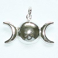 Sterling Silver Triple Moon Pendant