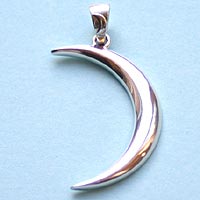 Sterling Silver Crescent Moon Pendant