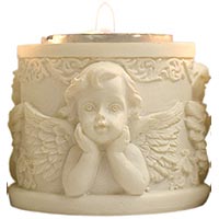 Cherub Angel Candle Holder + Tealight