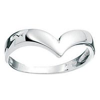 Sterling Silver Wishbone Ring, Size P - SALE 36% OFF