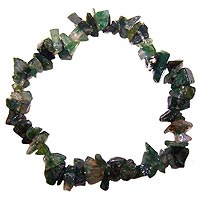 Crystal Power Chip Bracelet - Moss Agate
