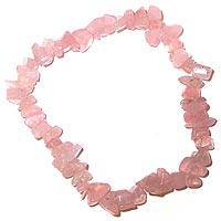 Crystal Power Chip Bracelet - Rose Quartz