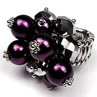 Purple Berry Cluster Ring (stretch)