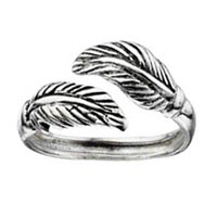Sterling Silver Angels Feather Toe Ring
