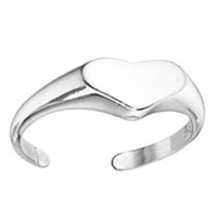 Sterling Silver Heart Toe Ring