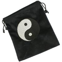 Black Cards/Runes Bag with Yin & Yang