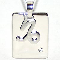 Sterling Silver Capricorn Zodiac Sign Pendant (20% OFF)