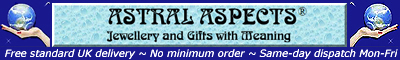 Astral Aspects - Jewellery and Gifts With Meaning - free UK delivery and same-day dispatch