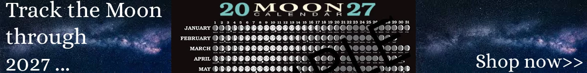 Moon Phase Calendar Card Chart for 2027