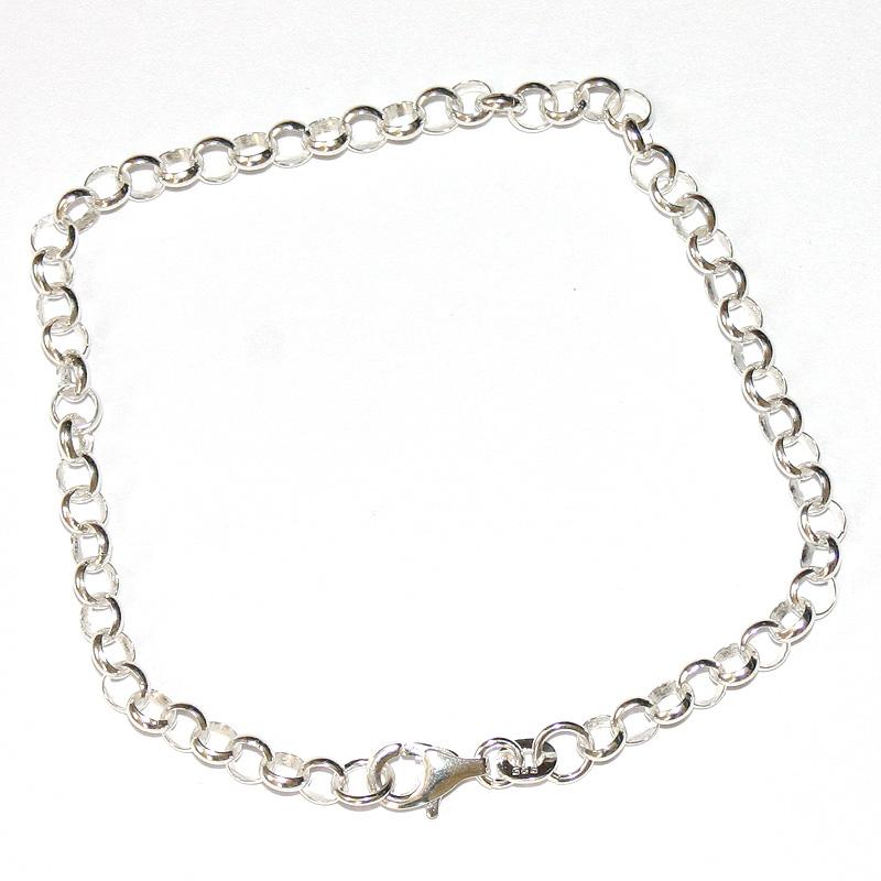 Sterling Silver Belcher Charm Bracelet