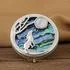 Moon Gazing Hare Paua Shell and Mother of Pearl Pill/Trinket Box