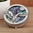 Owl and Moon Paua Shell and Mother of Pearl Pill/Trinket Box