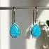 Sterling Silver Blue Opal Drop Earrings