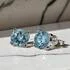 Sterling Silver Blue Topaz Stud Earrings