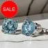 Sterling Silver Blue Topaz Stud Earrings [Sale]