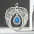 Sterling Silver Blue Opal Angel Wings Pendant