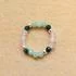 Aventurine, Malachite & Rose Quartz Gemstone Bead Ring
