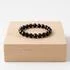 Black Obsidian Gemstone Bead Ring