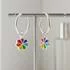 Sterling Silver Chakra Daisy Hoop Earrings
