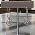 Sterling Silver Pentacle Hoop Earrings