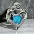 Sterling Silver Blue Opal Mother and Child Pendant
