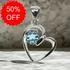 Sterling Silver Blue Topaz Heart Pendant [Sale]