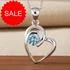 Sterling Silver Blue Topaz Heart Pendant [Sale]