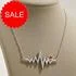 Sterling Silver and Rose Gold Heartbeat Necklace [Sale]